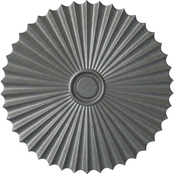 Ekena Millwork Shakuras Ceiling Medallion (For Canopies up to 5 3/4"), Hand-Painted Platinum, 33 7/8"OD x 2"P CM34SHPLS - main